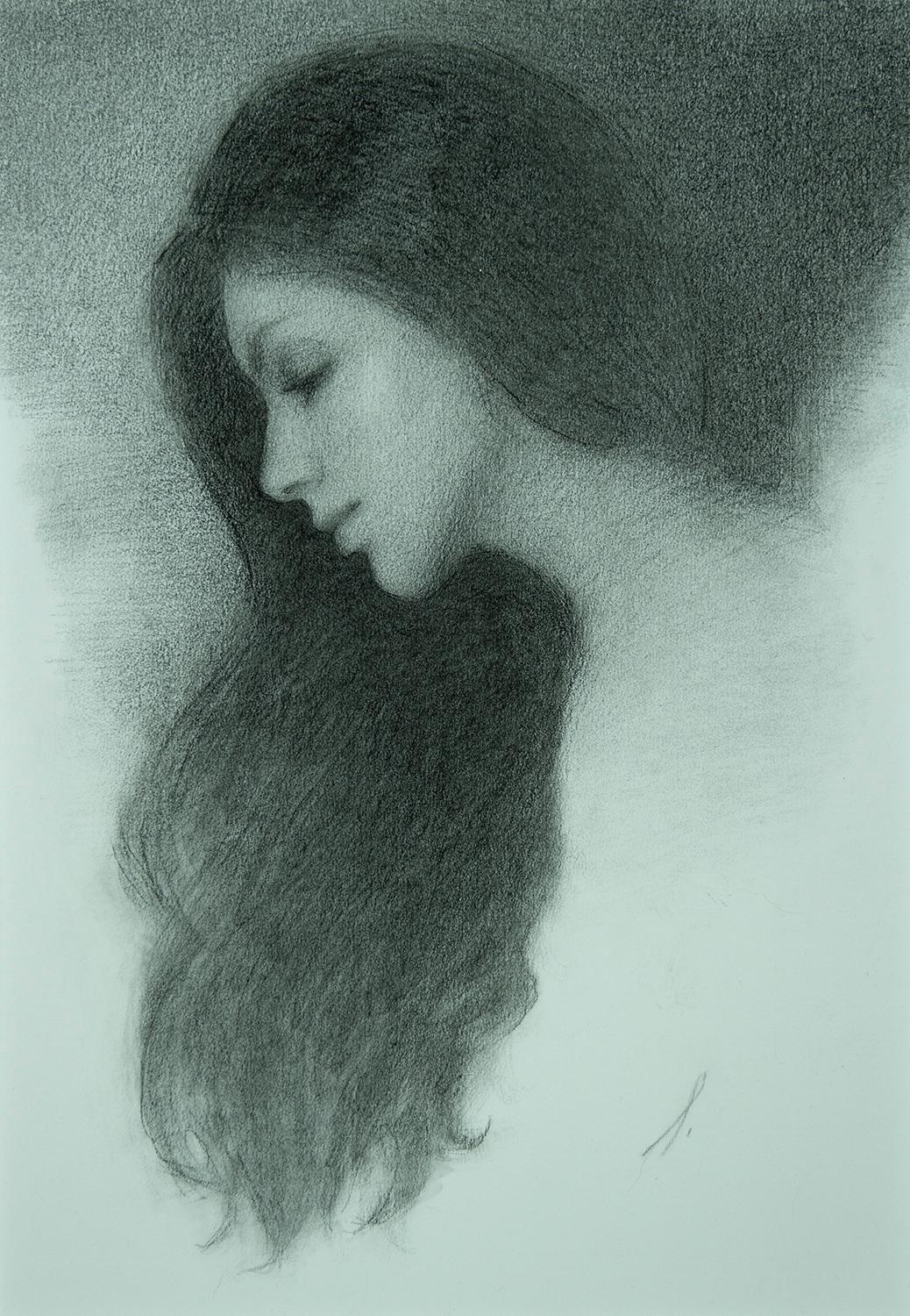 "Untitled 12," Charcoal Drawing