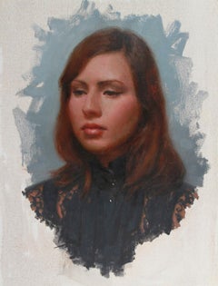 "Victoriana" (2023) de Mark Bradley Schwartz, Pintura al óleo original, Retrato