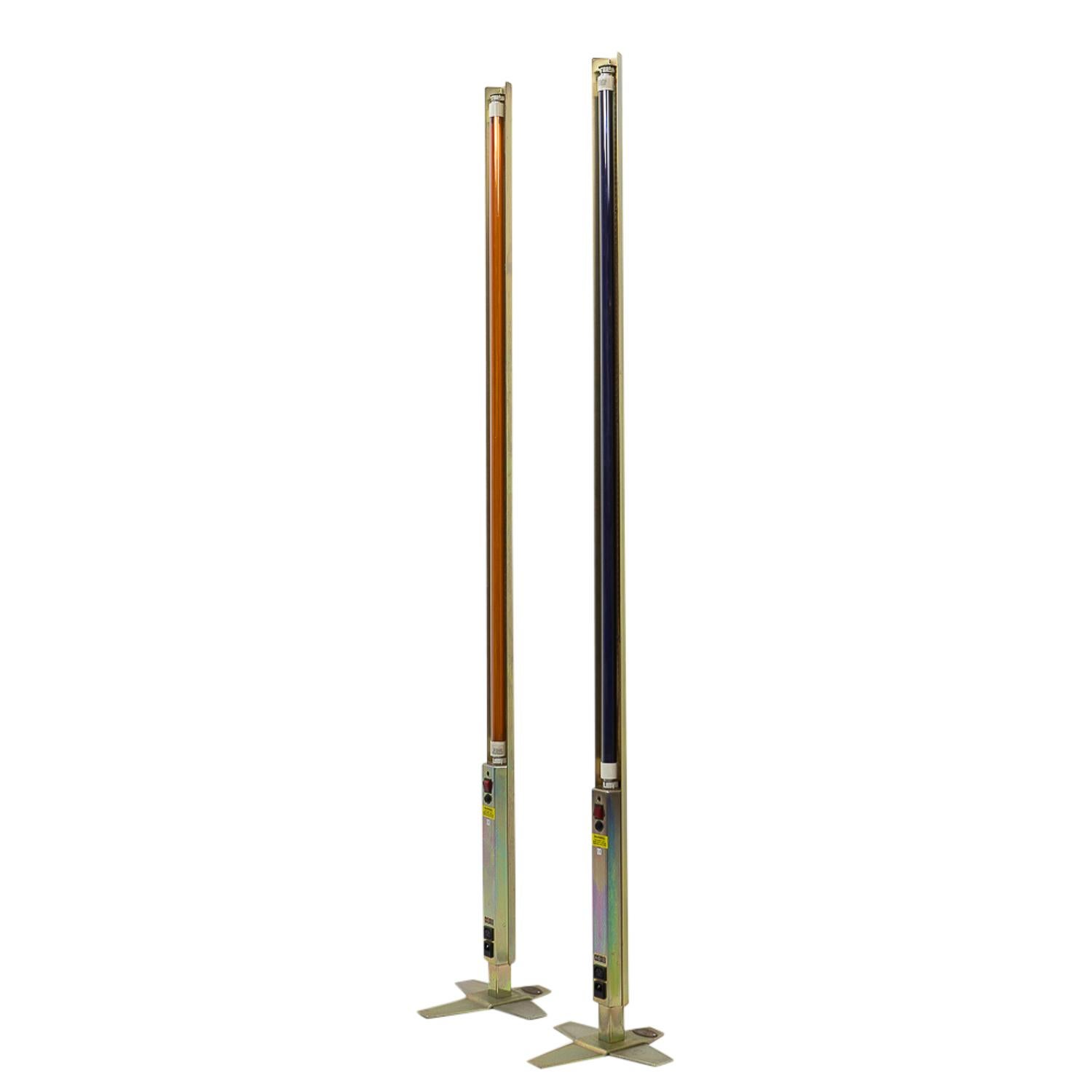 Set of two Aura floor lamps by Mark Brazier-Jones, designed during the first half of the 1990s.

Mark Brazier-Jones (UK) is known for his particular surrealistic style often referred to as neo classical or even space-age baroque. According to the