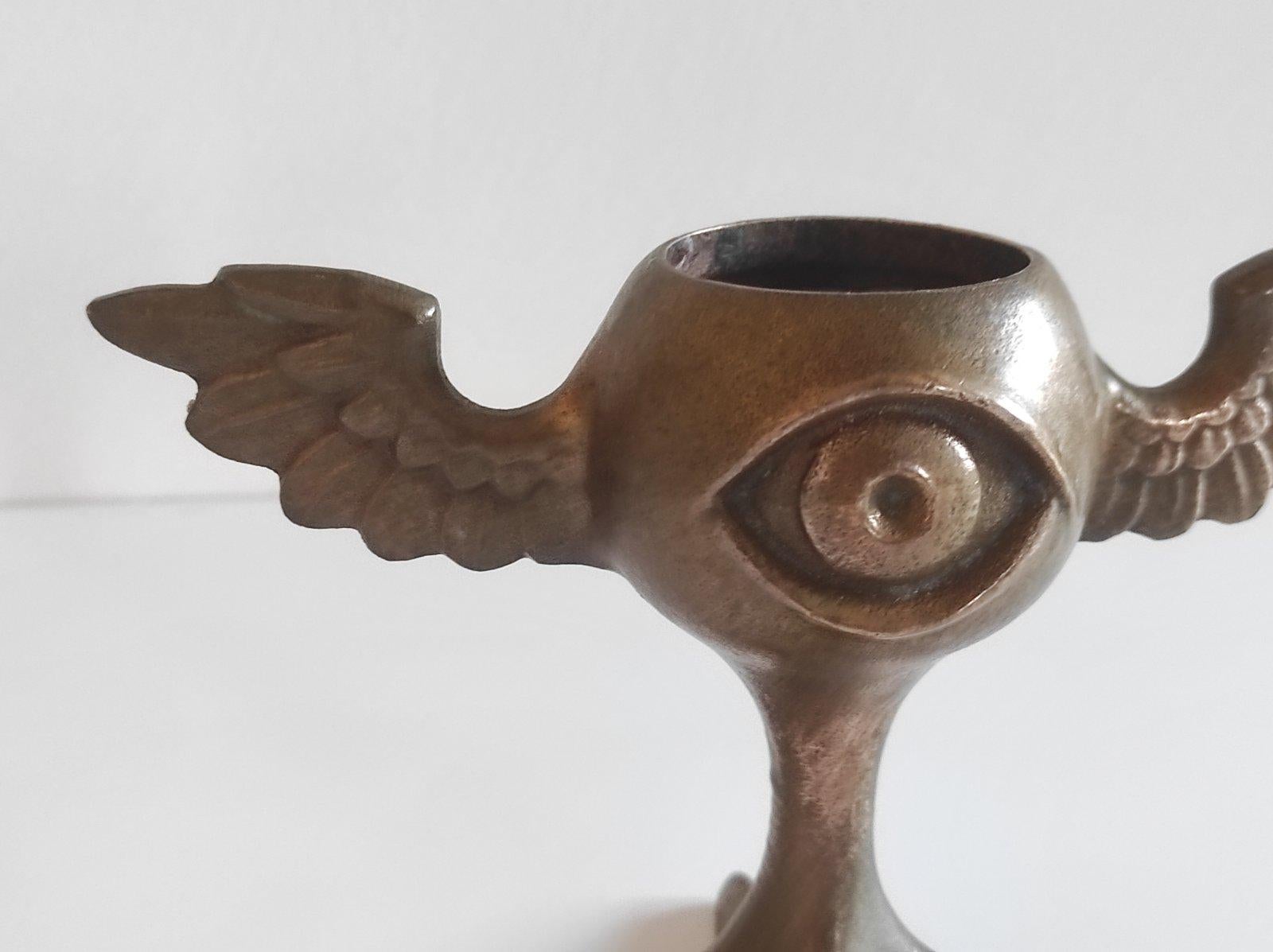 Brutalist Mark Brazier Jones Guardian Candle Holder For Sale