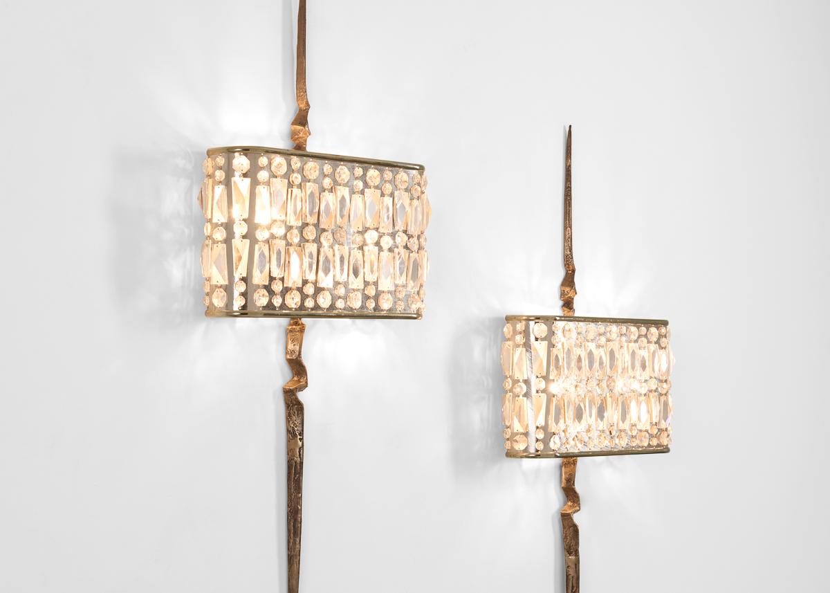 Mark Brazier-Jones, Manhattan, Coppia di lampade da parete contemporanee, Regno Unito, 2021 In condizioni ottime in vendita a New York, NY