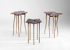 Mark Brazier-Jones, "Petal", tavolino, bronzo, ametista, Regno Unito, 2022