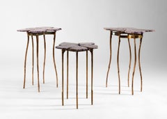 Mark Brazier-Jones, "Petal", tavolino, bronzo, ametista, Regno Unito, 2022