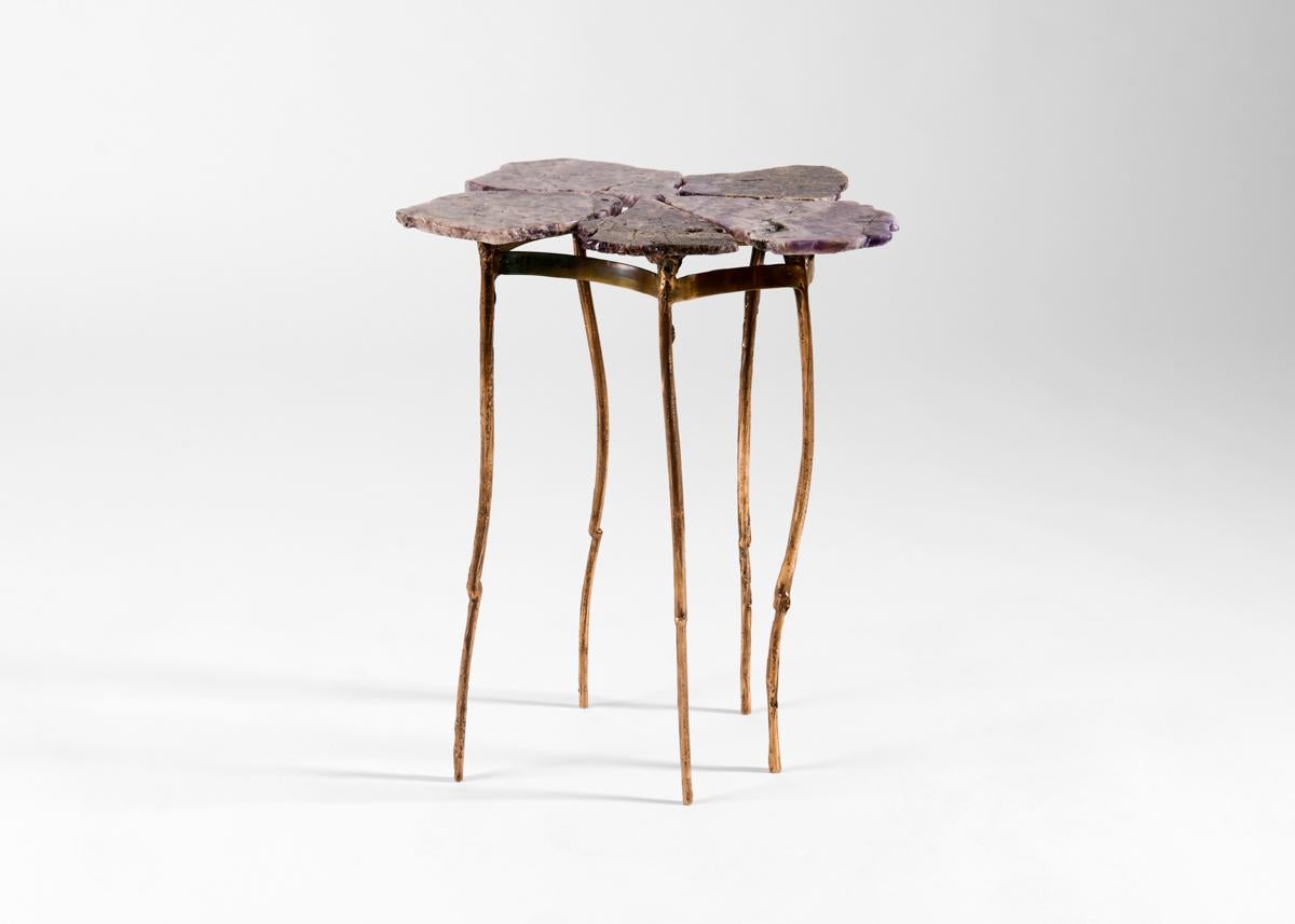 Britannique Table d'appoint « Pearl » de Mark Brazier-Jones, en bronze et améthyste, Royaume-Uni, 2022 en vente