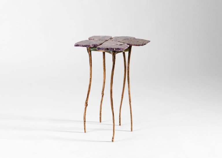 Mark Brazier-Jones, "Petal, " Side Table, Bronze, Amethyst, United ...