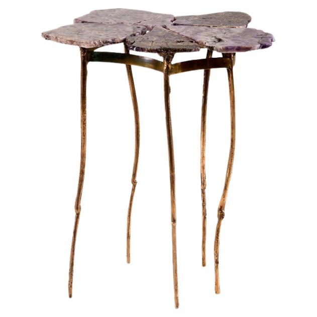 Mark Brazier-Jones, "Petal, " Side Table, Bronze, Amethyst, United Kingdom, 2022 For Sale