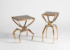 Mark Brazier-Jones, Siblings, Coppia di tavolini in bronzo, Regno Unito, 2022