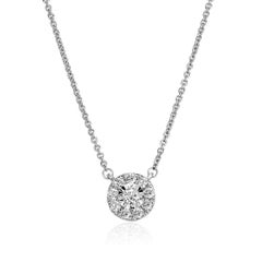 Mark Broumand Pendentif halo de diamants ronds taille brillant 0,19 carat