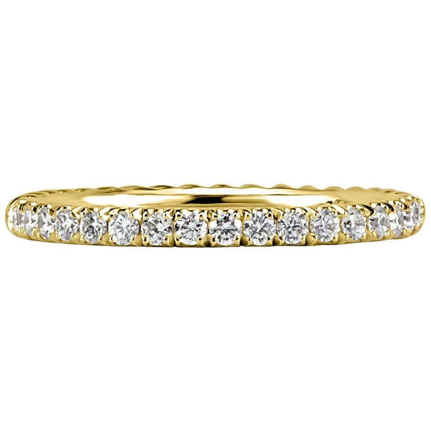 Mark Broumand 0.30 Carat Round Brilliant Cut Diamond Twisted Rope Wedding Band  For Sale