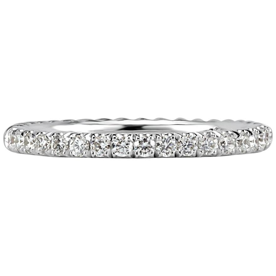 Mark Broumand 0.30 Carat Round Brilliant Cut Diamond Twisted Rope Wedding Band For Sale