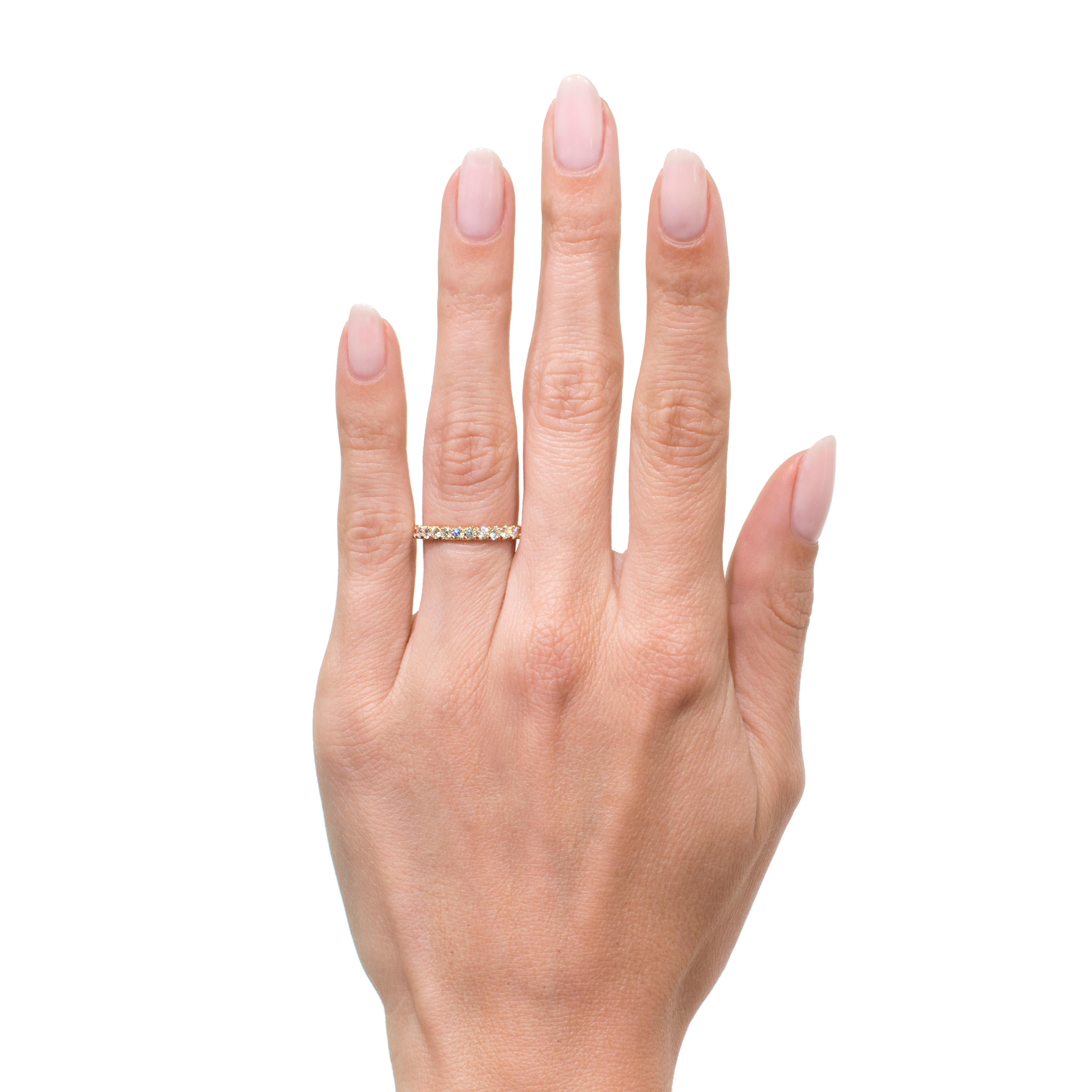 Mark Broumand, alliance en corde torsadée avec diamants taille brillant rond de 0,30 carat en vente 2