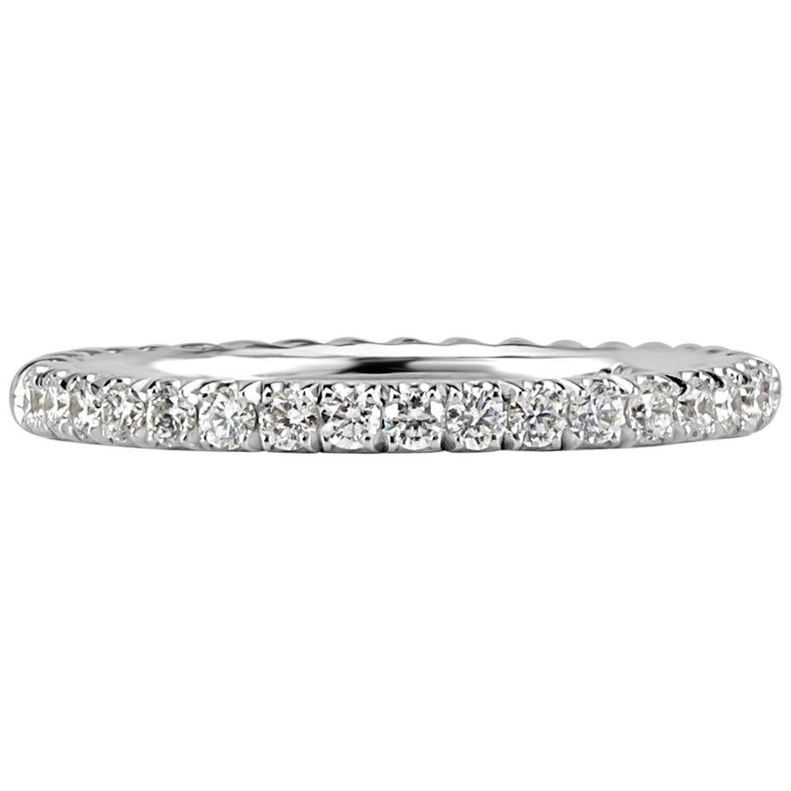 Mark Broumand 0.32 Carat Round Brilliant Cut Diamond Twisted Rope Wedding Band For Sale