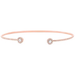 Mark Broumand 0.33 Carat Rose Cut Diamond Flexible Cuff Bracelet