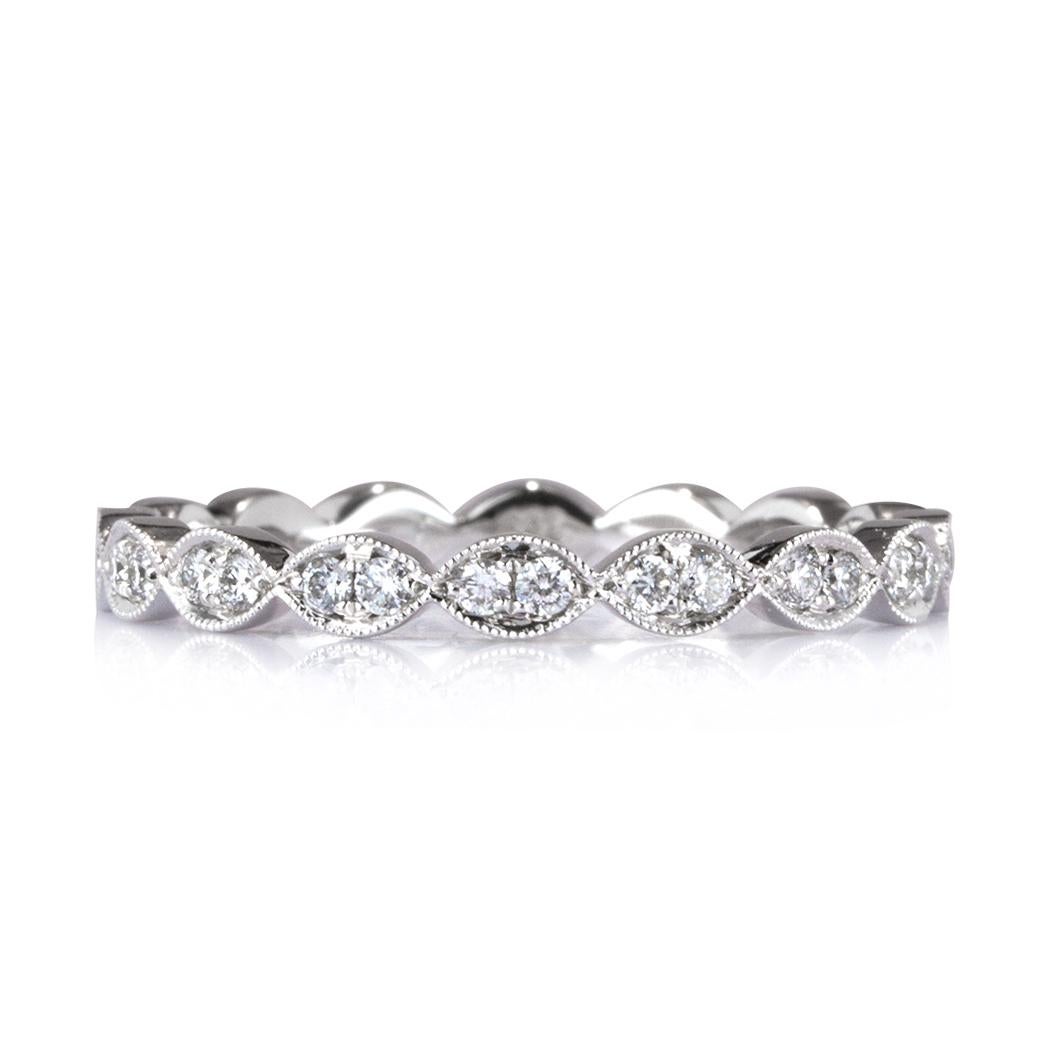 Round Cut Mark Broumand 0.35 Carat Round Brilliant Cut Diamond Engagement Ring in Platinum For Sale