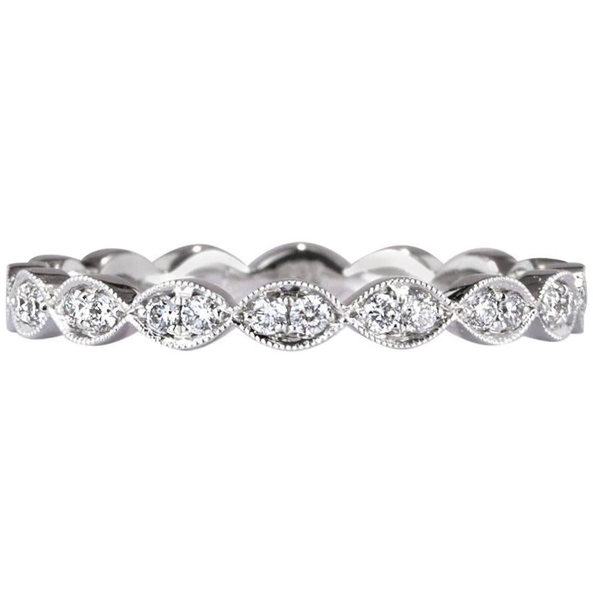 Mark Broumand - Anello di fidanzamento con diamante rotondo taglio brillante da 0,35 carati in platino in vendita