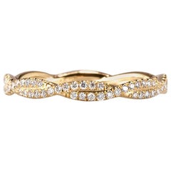 Mark Broumand 0,35 Carati Taglio Brillante Rotondo Diamante Twist Eternity Band