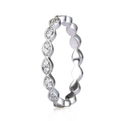 Mark Broumand - Anello di fidanzamento con diamante rotondo taglio brillante da 0,35 carati in platino