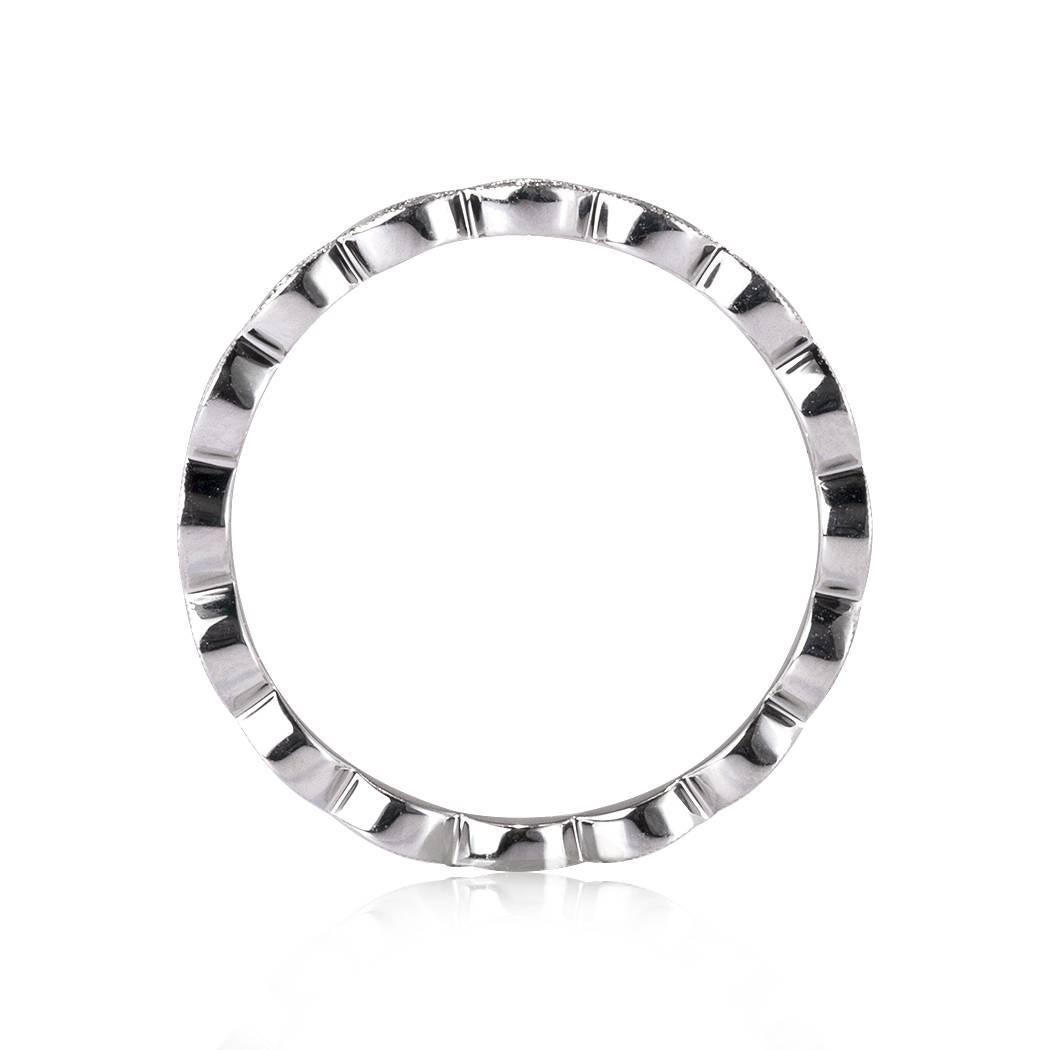Modern Mark Broumand 0.35 Carat Round Brilliant Cut Diamond Engagement Ring in Platinum For Sale
