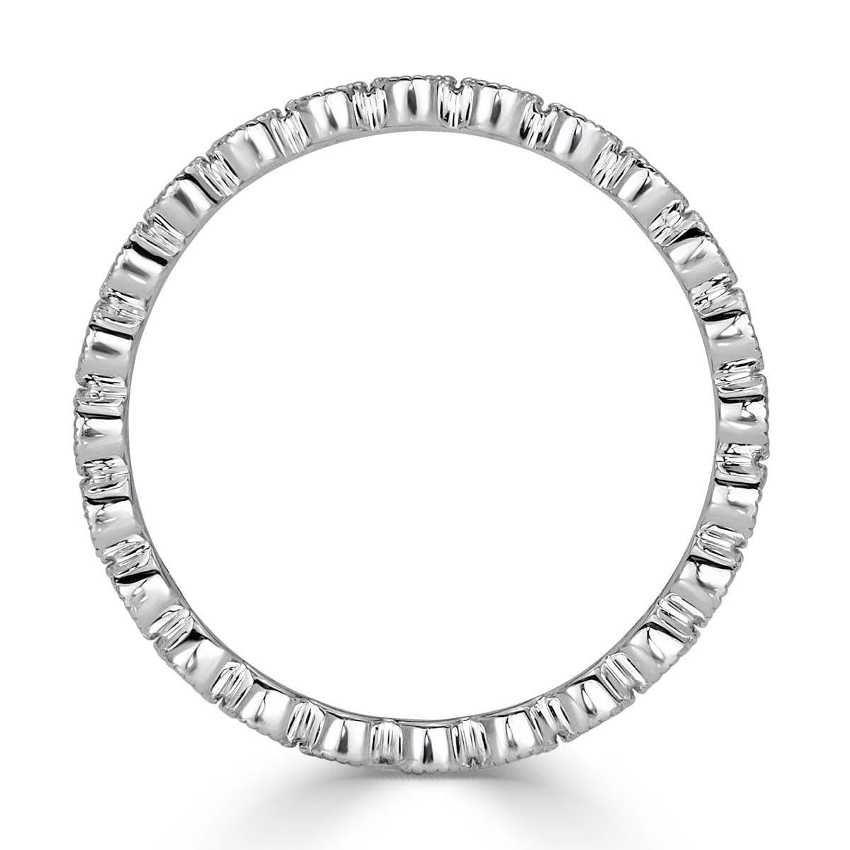 Mark Broumand 0.40 Carat Round Brilliant Cut Milgrain Bezel Set Eternity Band In New Condition For Sale In Los Angeles, CA