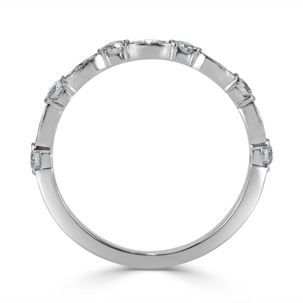 Mark Broumand 0,45 Karat runder Diamant-Ehering im Brillantschliff (Moderne) im Angebot