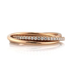 Mark Broumand 0,45 Karat runder Brillant-Diamant Trinity Ewigkeitsring