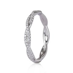 Mark Broumand 0.35 Carat Round Brilliant Cut Diamond Twist Eternity Band