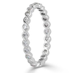Mark Broumand Anillo de eternidad trenzado con diamante talla brillante redondo de 0,50 quilates