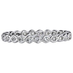 Mark Broumand 0.50 Carat Round Brilliant Cut Diamond Twisted Eternity Band