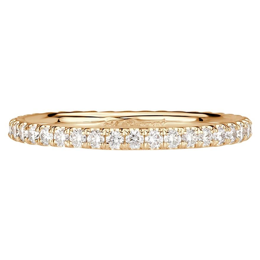 Mark Broumand 0.50ct Round Brilliant Cut Diamond Eternity Band in 18k Champagne For Sale