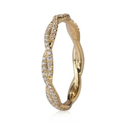 Mark Broumand 0,35 Carati Taglio Brillante Rotondo Diamante Twist Eternity Band