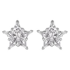 Mark Broumand 0.52 Carat Diamond Star Stud Earrings