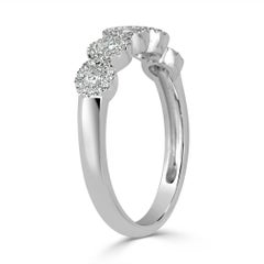 Mark Broumand 0.55 Carat Round Brilliant Cut Diamond Ring in 14 Karat White Gold