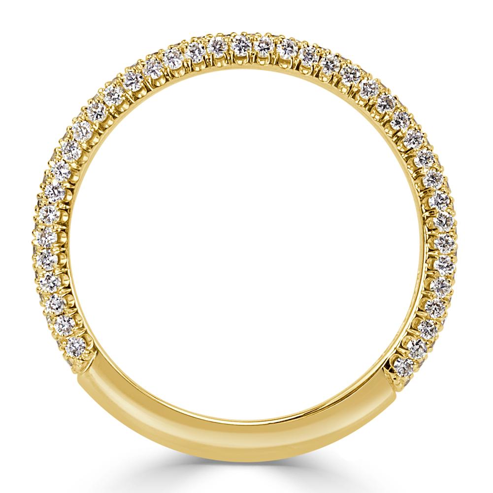 Mark Broumand 0.60 Carat Round Brilliant Cut Diamond Wedding Band In New Condition For Sale In Los Angeles, CA