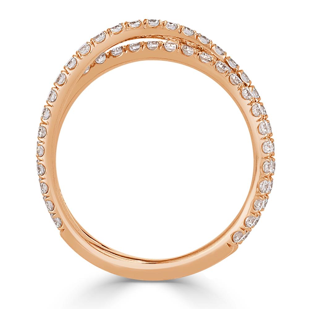 Mark Broumand, bague croisée en diamants ronds brillants de 0,85 carat Neuf - En vente à Los Angeles, CA