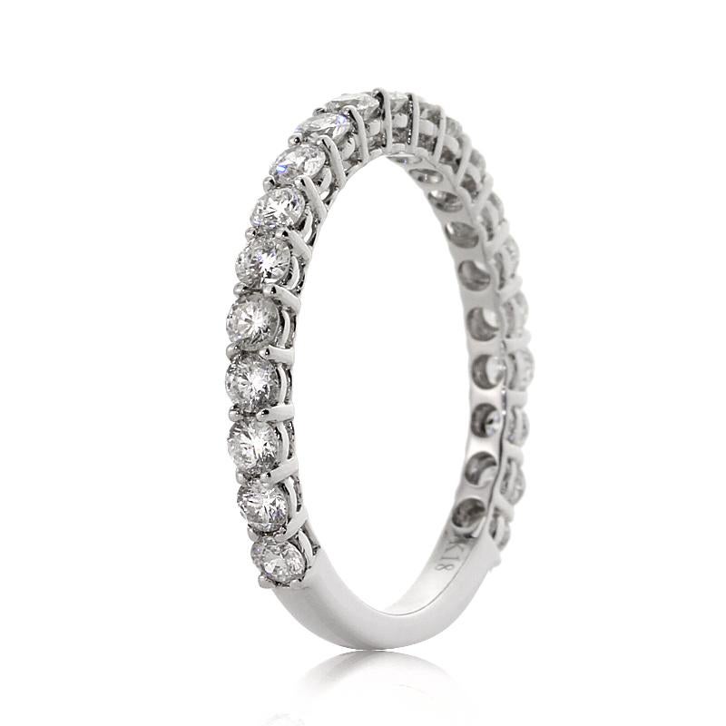 Mark Broumand 0.85 Carat Round Brilliant Cut Diamond Wedding Band In New Condition For Sale In Los Angeles, CA