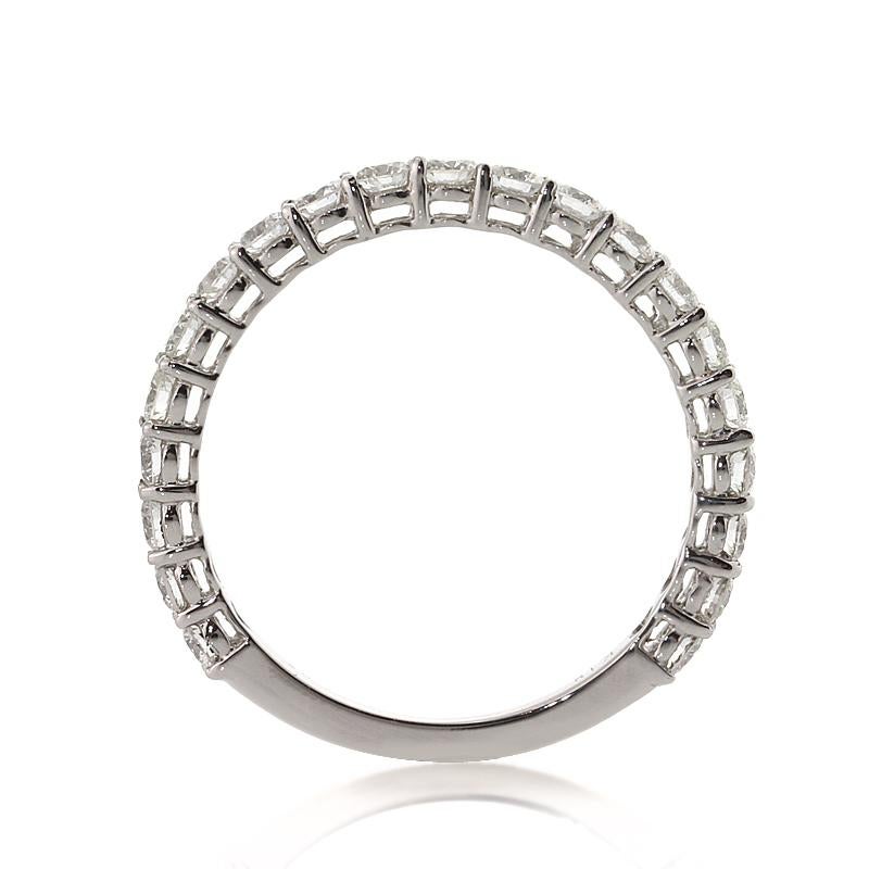 Women's or Men's Mark Broumand 0.85 Carat Round Brilliant Cut Diamond Wedding Band For Sale