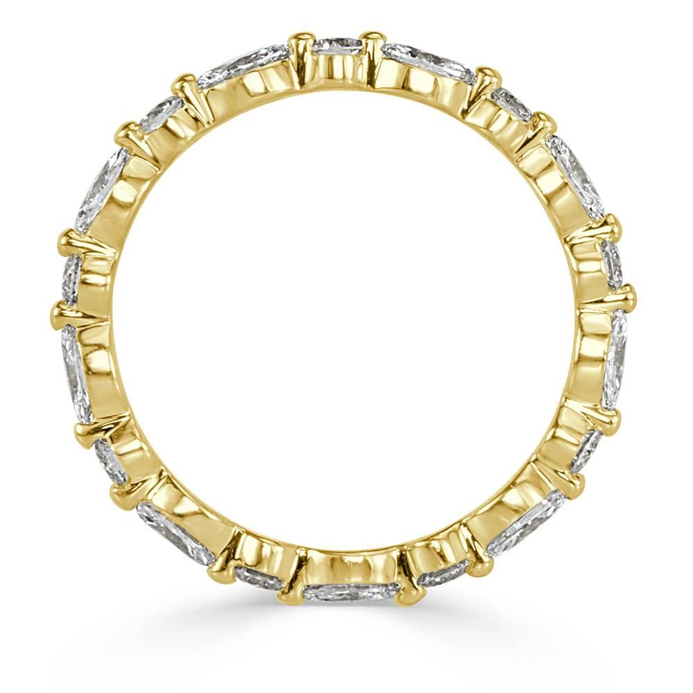 Modern Mark Broumand 1.00 Carat Marquise and Round Brilliant Cut Diamond Eternity Band For Sale