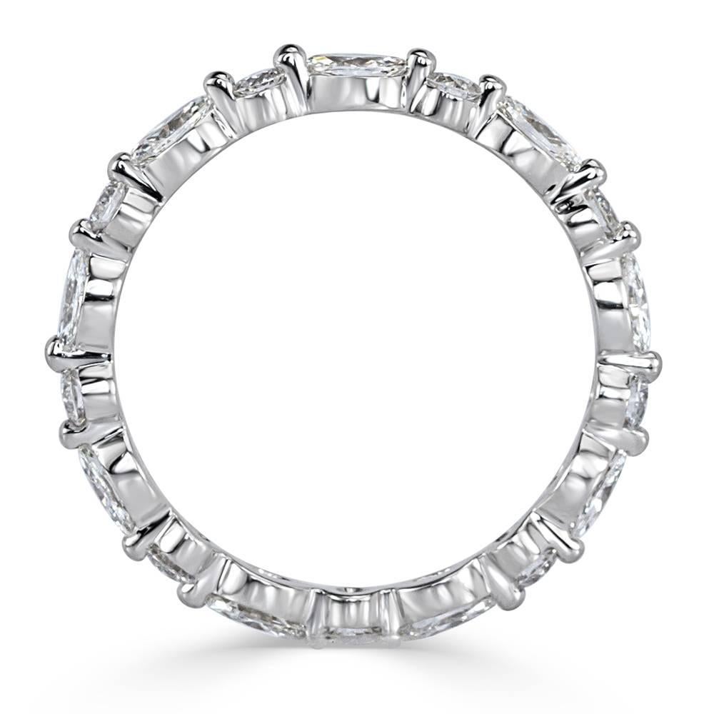 Mark Broumand Alianza de diamantes de 1,00 quilates, talla marquesa y brillante redondo Moderno en venta