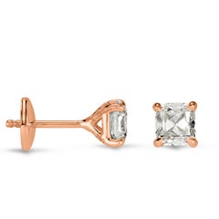 Mark Broumand 1.00 Carat Old Mine Cut Diamond Stud Earrings