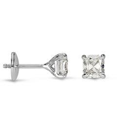 Mark Broumand 1.00 Carat Old Mine Cut Diamond Stud Earrings