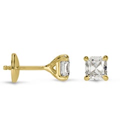 Mark Broumand 1.00 Carat Old Mine Cut Diamond Stud Earrings