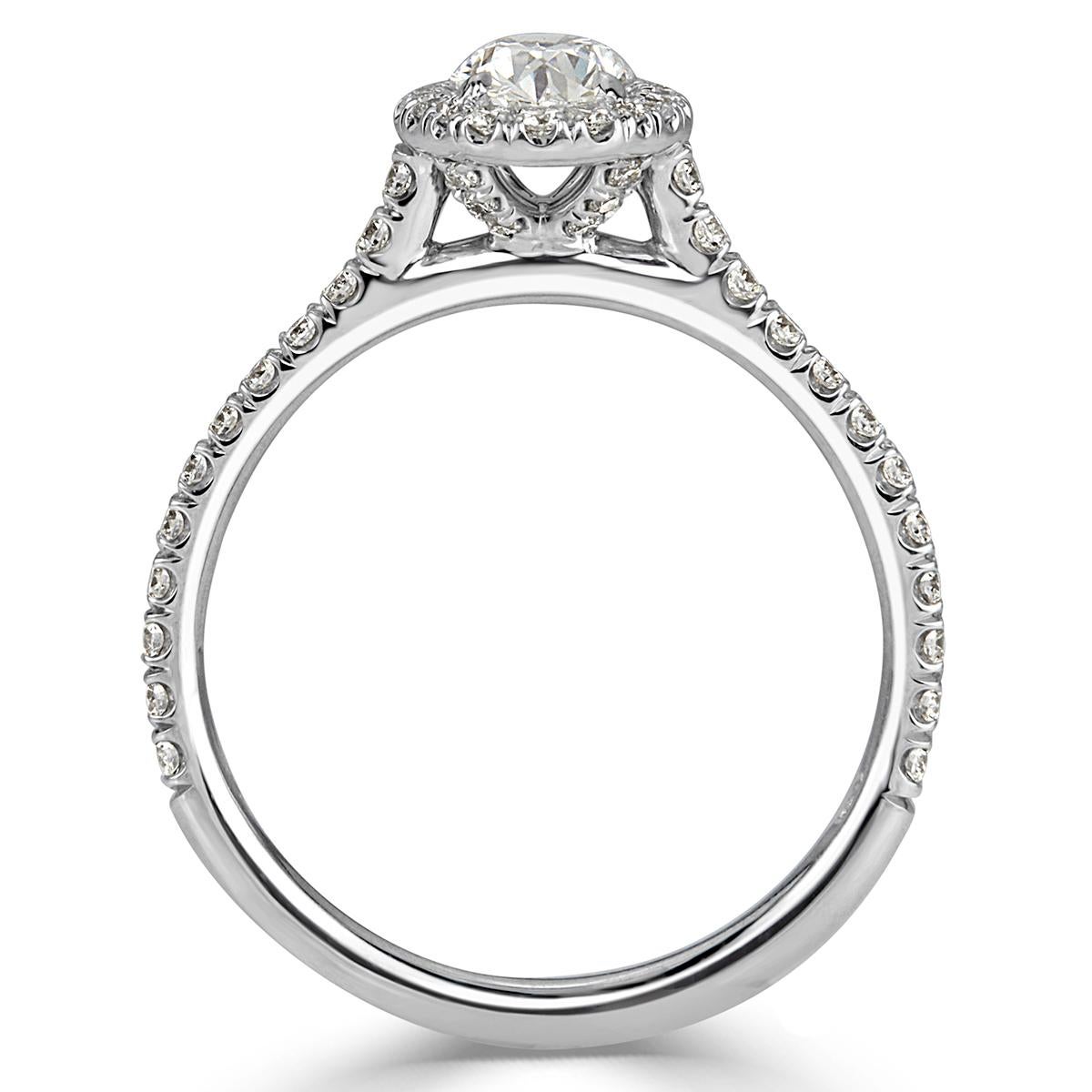 Women's or Men's Mark Broumand 1.00 Carat Oval Cut Diamond Engagement Ring