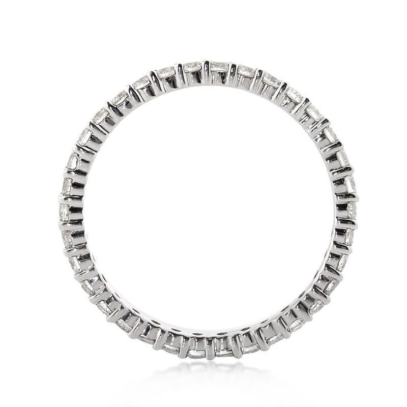 Moderne Mark Broumand, bague d'éternité en diamants taille brillant rond de 1,00 carat en vente
