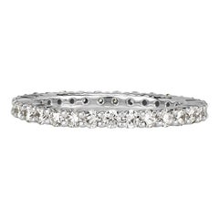 Mark Broumand Alianza de eternidad con diamante talla brillante redondo de 1.00 quilates en platino
