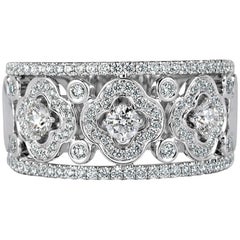 Mark Broumand 1,00 Karat runder Diamantring mit Brillantschliff für die rechte Hand