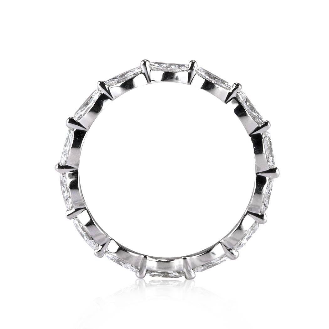 Mark Broumand Eternity-Ring aus Platin mit 1,00 Karat Diamanten im Marquise-Schliff (Moderne) im Angebot