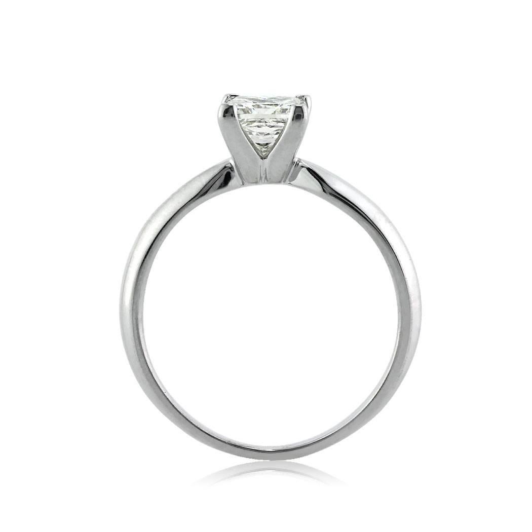 Mark Broumand 1.00 Carat Princess Cut Diamond Solitaire Engagement Ring In New Condition For Sale In Los Angeles, CA