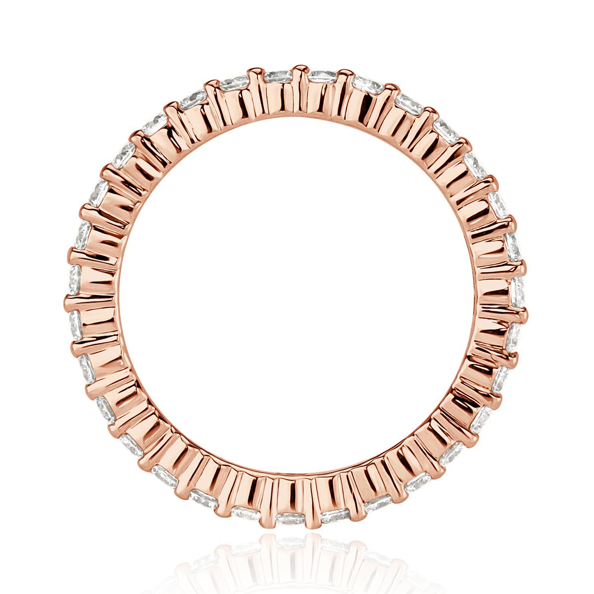 Mark Broumand 1.00ct Round Brilliant Cut Diamond Eternity Band in 18 Karat Gold In New Condition For Sale In Los Angeles, CA