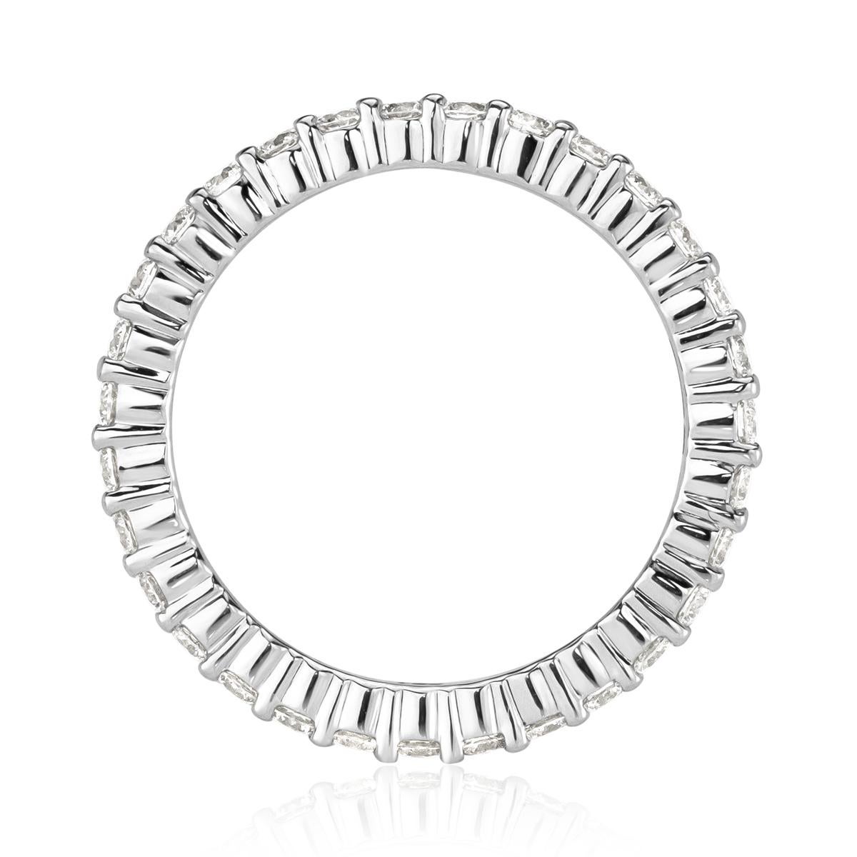 Mark Broumand Alianza de eternidad con diamante talla brillante redondo de 1.00 quilates en platino en Nuevo estado para la venta en Los Angeles, CA