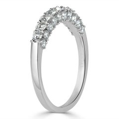 Mark Broumand 1.00 Carat Round Brilliant Cut Diamond Ring in 18 Karat White Gold